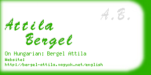 attila bergel business card